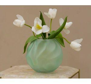 Florero Pecera verde menta 15 cm