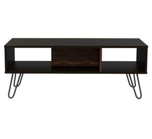 Mesa de centro rectangular Vassel 40x101.1x45 cm wengué/nogal europeo