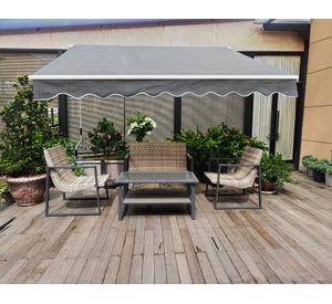Toldo retráctil brazo invisible gris 2.7x2.4 m