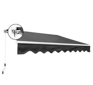 Toldo retráctil brazo invisible negro 2.7x2.4 m