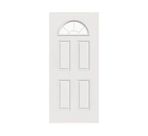 Puerta acero vidriada Media Luna 85x210 cm