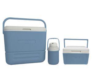 Nevera 34 lt + cooler 5 lt + galón 1.4 lt