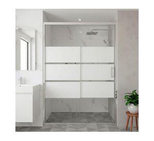 Mampara ducha ajustable Style 185x0.6x120/140 cm blanco