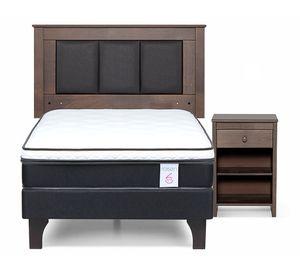 Cama europea 1.5 plazas New Style 6 + set Rachel grafito