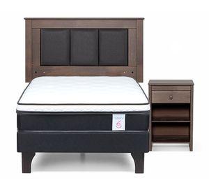 Cama europea 1 Plaza New Style 6 + set Rachel grafito