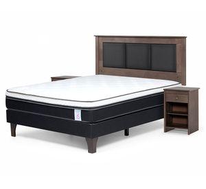 Cama europea 2 plazas New Style 6 + set Rachel grafito