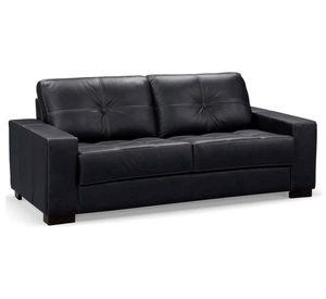 Sofá 3 cuerpos Ferrara cuero negro