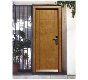 Puerta seguridad acero Madera apertura izquierda 86x205 cm