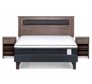 Cama europea 2 plazas New Style 6 + set Ferrara gris