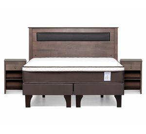 Cama europea 2 plazas New Style 4 Plus base dividida + set Ferrara gris