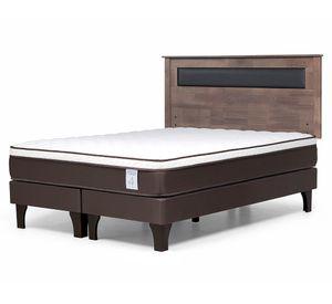 Cama europea King New Style 4 Plus base dividida + respaldo Ferrara gris