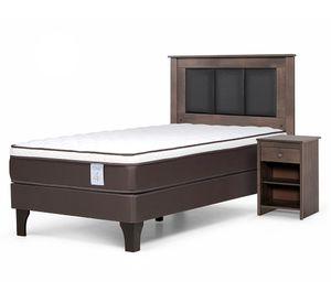 Cama europea 1.5 plazas New Style 4 Plus + set Rachel grafito