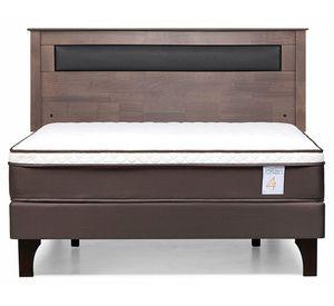 Cama europea 2 plazas New Style 4 Plus + respaldo Ferrara gris