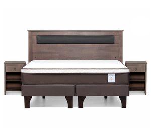 Cama europea King New Style 4 Plus base dividida +  + set Ferrara gris
