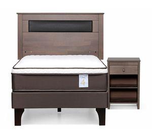 Cama europea 1.5 plazas New Style 4 Plus + set Ferrara grafito