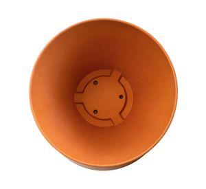 Set macetero + plato Bio Bamboo Actual terracota 18x24 cm
