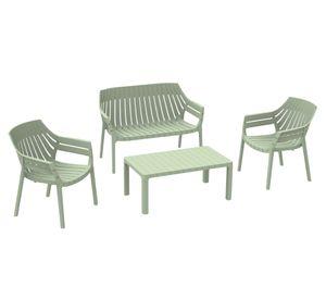 Juego terraza 4 personas Málaga verde olivo