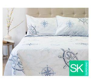 Sábana Súper King 144 hilos Premium Composé Waves