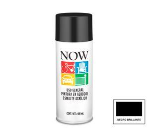 Pintura en spray esmalte acrílico negro brillante 400 ml