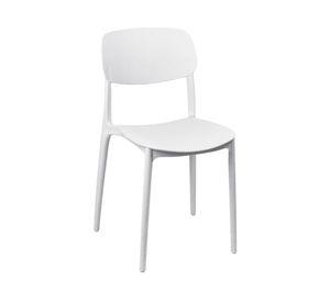 Silla plástico apilable Deco Estocolmo  blanco