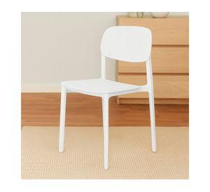 Silla plástico apilable Deco Estocolmo  blanco