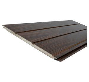 Siding metalico exterior roble oscuro 16 mm 38x380 cm