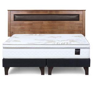 Cama europea Art 4 king base dividida + respaldo Ferrara