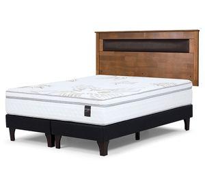 Cama europea Art 4 king base dividida + respaldo Ferrara