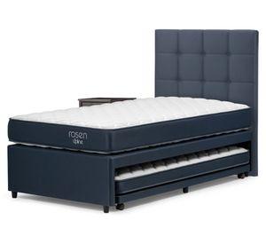 Diván Upline 1.5 plazas 1 + respaldo Issey + velador