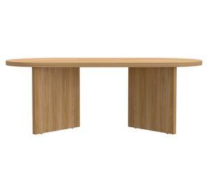 Mesa de centro ovalada Ted 42.2x120.2x52.7 cm fresno europeo