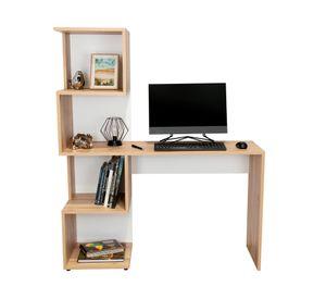 Escritorio biblioteca Danis duna/blanco 142.6x120x41.8 cm