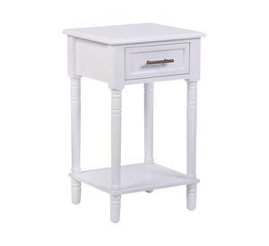 Velador Fermo blanco 1 cajón