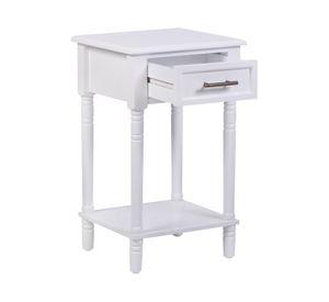Velador Fermo blanco 1 cajón