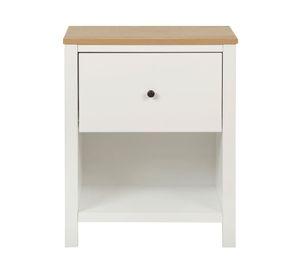 Velador New provenzal blanco 1 cajón