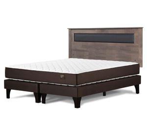 Cama europea Ergo T king base dividida + respaldo Ferrara gris