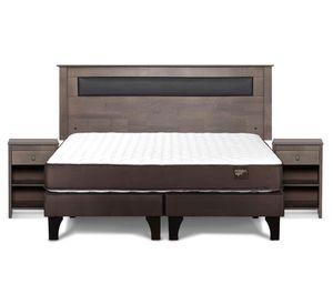 Cama europea Ergo T king base dividida + set Ferrara gris