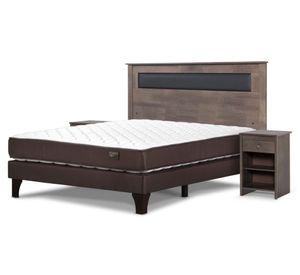 Cama europea Ergo T 2 plazas + set Ferrara gris
