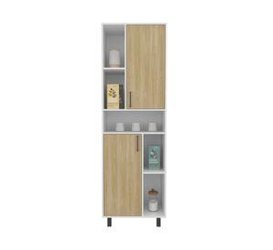 Despensa cocina 2 puertas Bryce fresno europeo blanco