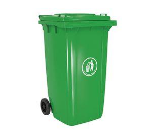 Basurero cuadrado verde 240 lt