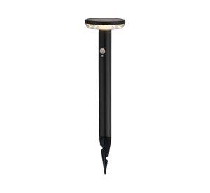 Estaca solar 5 W luz cálida Tesar 50 cm negro