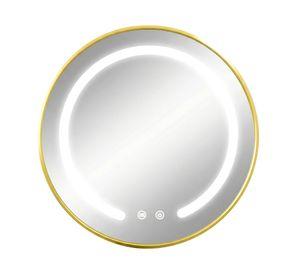Espejo led redondo dorado 3 60x60 cm