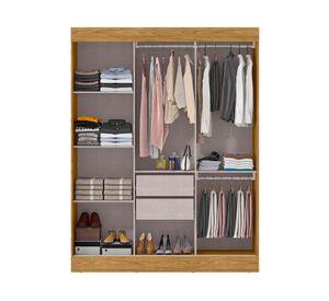 Clóset 3 puertas 2 cajones Nova marrocos off white 205x157x46.5 cm