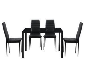 Comedor Bruno 4 sillas 75x110x70 cm