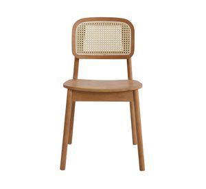 Silla madera con ratán