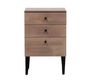 Velador 3 cajones Paul latte 70x43x38 cm