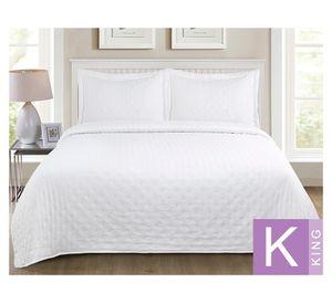 Quilt microfibra Roma blanco King