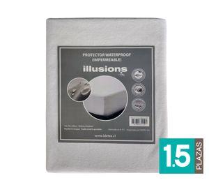 Protector colchón Waterproof blanco 1.5 plazas