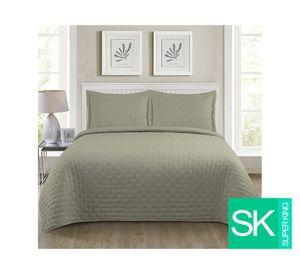 Quilt microfibra Roma olivo Súper King