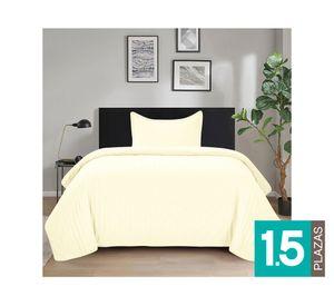 Quilt microfibra Roma butter 1.5 plazas