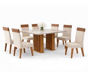 Juego comedor 6 sillas Real beige